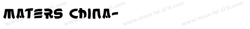 Maters China字体转换